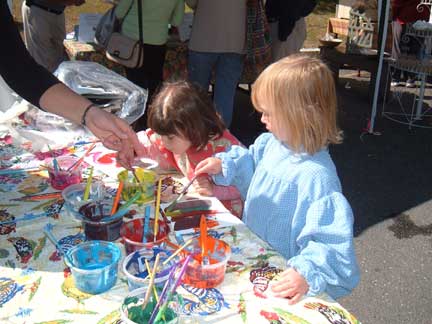 Children painting