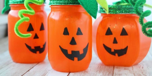 Painted Jar Pumpkin Craft