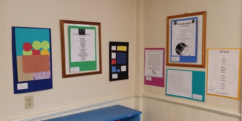 Local art and poetry on display at the library!
