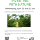 Bob Brown - Investing with Nature April 29th at 6:30 pm